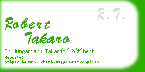 robert takaro business card